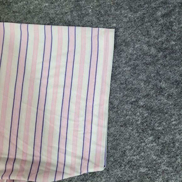 Vtg Peter Millar Mens Golf Polo Shirt Size M Pink Purple Striped Short Sleeve - Picture 5 of 9